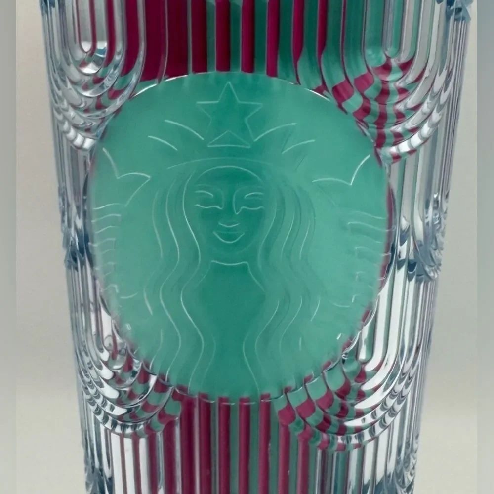NWT 2025 Starbucks Summer Beach Pool Floaty Straw Topper Pink Blue 24 oz - Picture 5 of 5